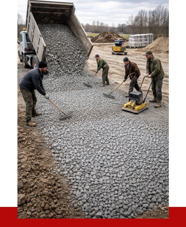 Устройство щебеночной подушки в Полевском от 4619 р. ПРОНЕРУДПлв